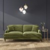 Olive Green Velvet 3 &amp; 2 seater Sofa Set - Payton