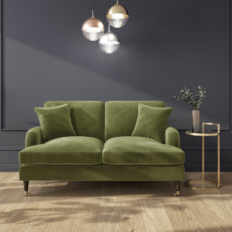 Olive Green Velvet Sofa Set - Payton