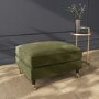 Olive Velvet 2 Seater Sofa and Footstool Set - Payton