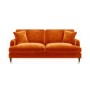 Orange Velvet 3 & 2 Seater Sofa Set - Payton