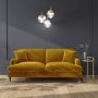 Mustard Velvet 3 Seater and 2 Seater Sofa Set - Payton