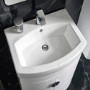 600mm White Freestanding Vanity Unit with Basin - Elm