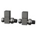 Gunmetal Grey Square Manual Straight Radiator Valves – For Pipework Which Comes From The Floor