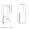 Space White High Gloss Wardrobe + Bedside Table + Chest of Drawers