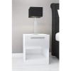 Space White High Gloss Wardrobe + 2 Bedside Tables + Chest of Drawers