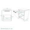 Space White High Gloss 1 Drawer Bedside Table