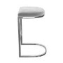 Set of 3 Grey Velvet Kitchen Stools - 66cm - Stella
