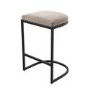 Set of 3 Mink Velvet Kitchen Stool - 66cm - Stella