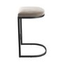 Set of 3 Mink Velvet Kitchen Stool - 66cm - Stella