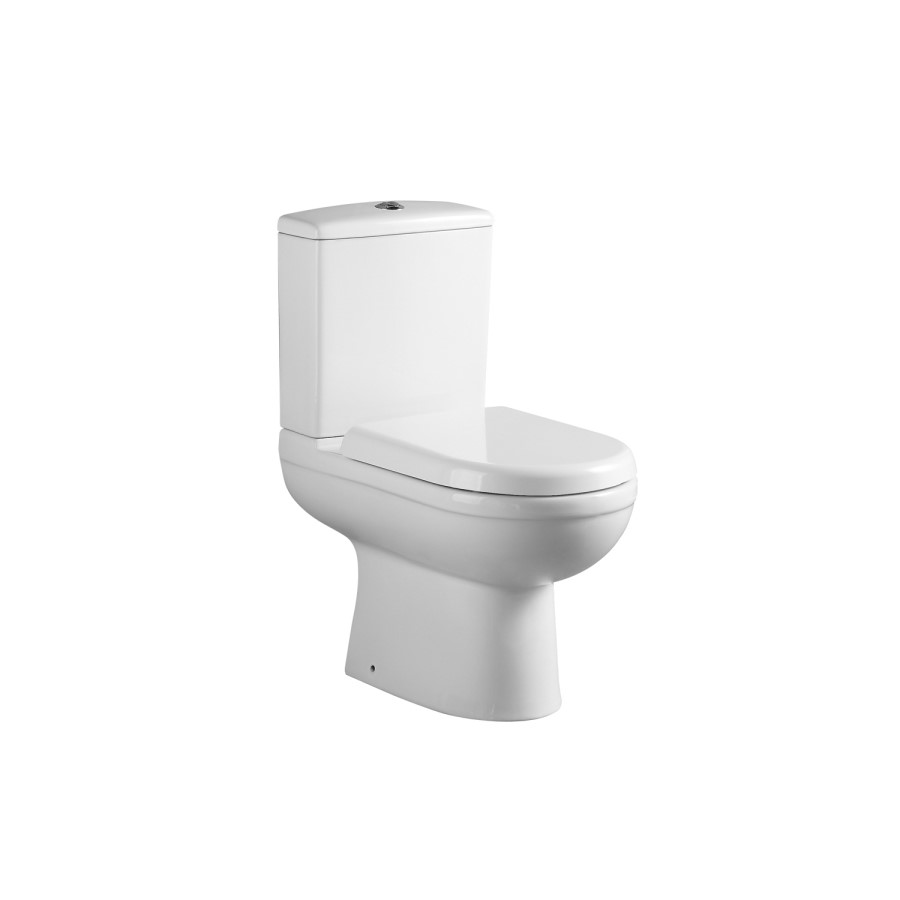 Compact Close Coupled Toilet with Soft Close Seat