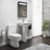 Modern Curved Toilet &amp; Basin Bathroom Suite