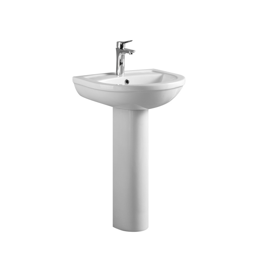 Modern Curved Toilet & Basin Bathroom Suite