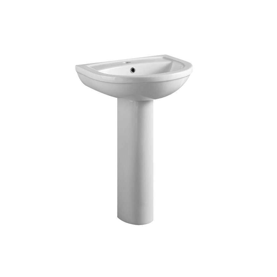 Round Pedestal Sink - 1 Tap Hole