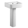 Square Pedastal Sink - 1 Tap Hole