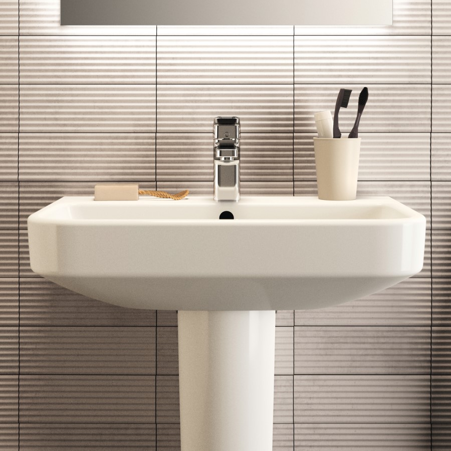 Ideal Standard i.Life S Compact 1 Tap Hole Full Pedestal Basin 600mm