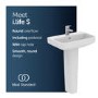 Ideal Standard i.Life S Compact 1 Tap Hole Full Pedestal Basin 600mm
