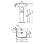Ideal Standard i.Life A 1 Tap Hole Full Pedestal Basin 500mm