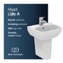 Ideal Standard i.Life A 1 Tap Hole Semi Pedestal Basin 400mm