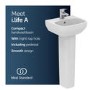 Ideal Standard i.Life A 1 Tap Hole Full Pedestal Basin 350mm