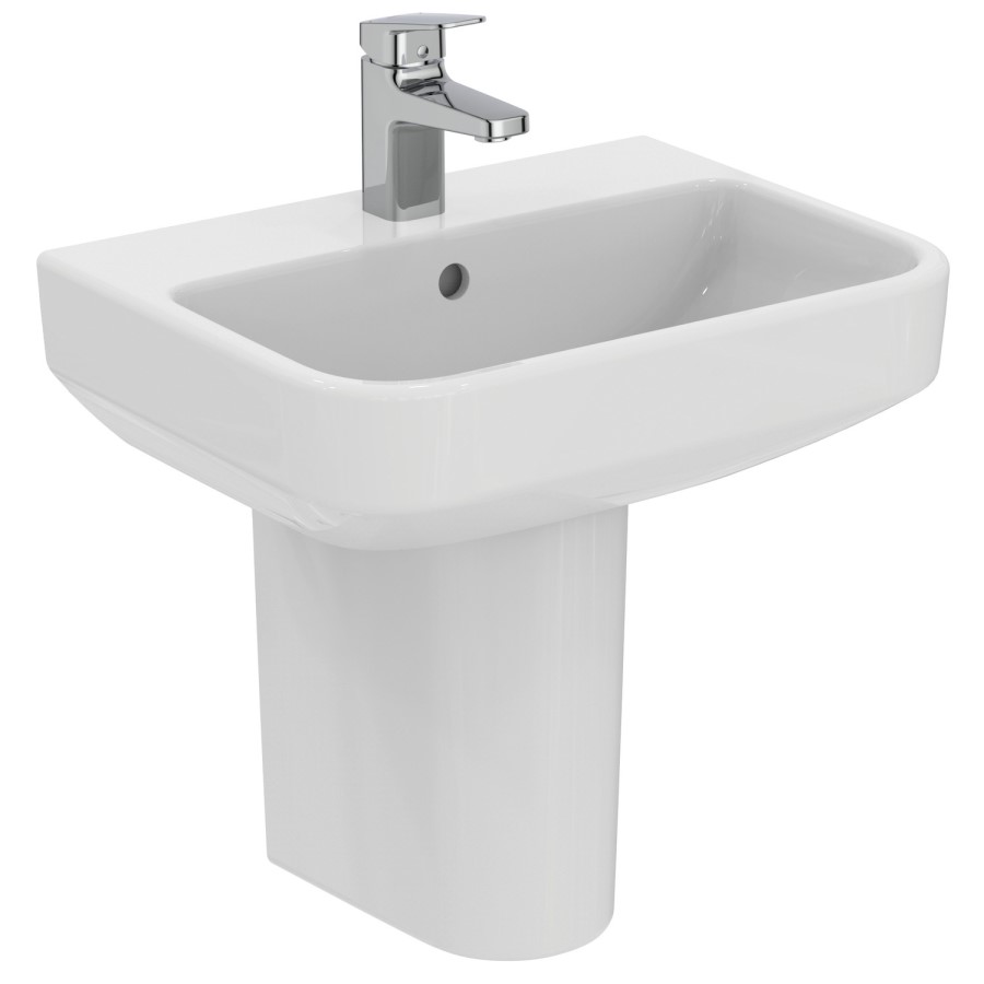 Ideal Standard i.Life S Compact 1 Tap Hole Semi Pedestal Basin 500mm