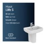 Ideal Standard i.Life S Compact 1 Tap Hole Semi Pedestal Basin 500mm