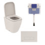 Ideal Standard i.life S Back To Wall Rimless Short Projection Toilet With Concealed Cistern & Chrome Flush Plate