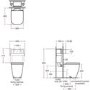 Ideal Standard i.life S Back To Wall Rimless Short Projection Toilet With Concealed Cistern & Chrome Flush Plate