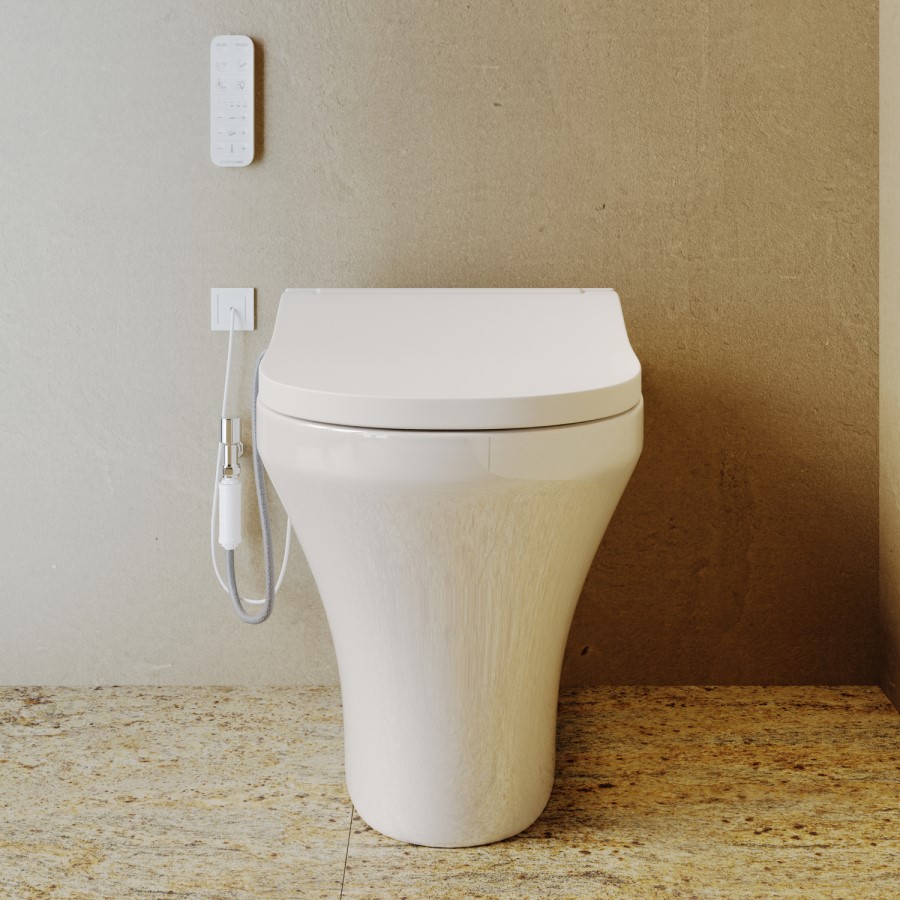 Tanya Back to Wall Smart Bidet Japanese Toilet with Heated Seat - Purificare
