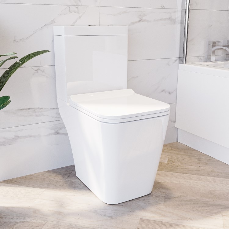 Modern Freestanding 1300mm Bath Suite with Toilet & Basin - Tetra