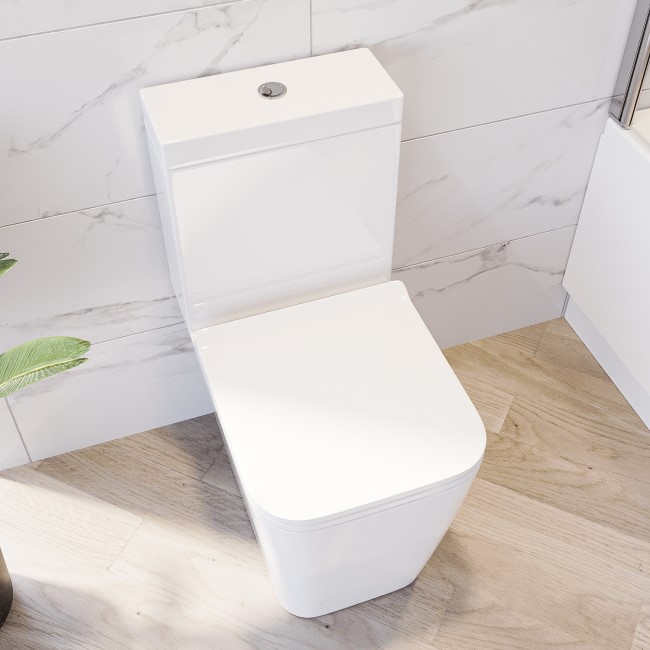 Modern Freestanding 1500mm Bath Suite with Toilet & Basin - Tetra