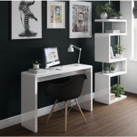 White Office Desk in High Gloss - Artemis Range White Office Desk in High Gloss - Artemis Range