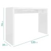 GRADE A1 - Large White High Gloss Console Table - Tiffany Range