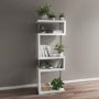 GRADE A1 - Artemis White High Gloss Geometric Shelving Unit/Bookcase