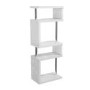 GRADE A1 - Artemis White High Gloss Geometric Shelving Unit/Bookcase