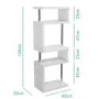 GRADE A1 - Artemis White High Gloss Geometric Shelving Unit/Bookcase