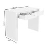Small White Gloss Office Desk with Drawers - Tiffany
