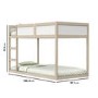 Topsy Midsleeper Cabin Bed in White and Pine