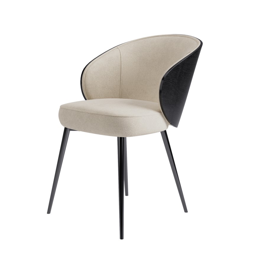 Set of 4 Black Wooden Dining Chairs - Tori