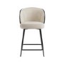 ALMOST PERFECT - Black Wooden Kitchen Stool with Back - Tori