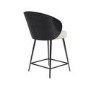 ALMOST PERFECT - Black Wooden Kitchen Stool with Back - Tori
