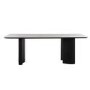 Large Black Wooden Rectangular Dining Table - Seats 6 - Troy