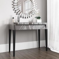 Valentina Venetian Grey Mirrored Console Table Valentina Venetian Grey Mirrored Console Table