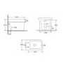 500mm White Cloakroom Toilet and Sink Unit with Black Fittings - Valetta