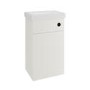 500mm White Cloakroom Toilet and Sink Unit with Black Fittings - Valetta
