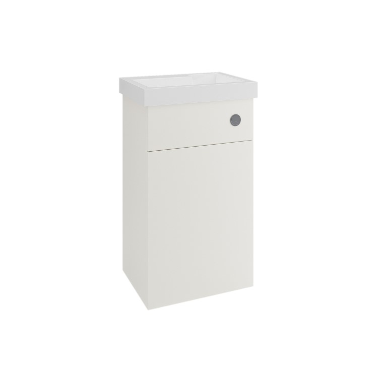 500mm White Cloakroom Toilet and Sink Unit with Chrome Fittings - Valetta