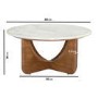 Round Marble and Mango Wood Nest of 2 Tables - Ivan