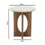 Round Marble and Mango Wood Nest of 2 Tables - Ivan