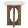 Round Marble and Mango Wood Nest of 2 Tables - Ivan