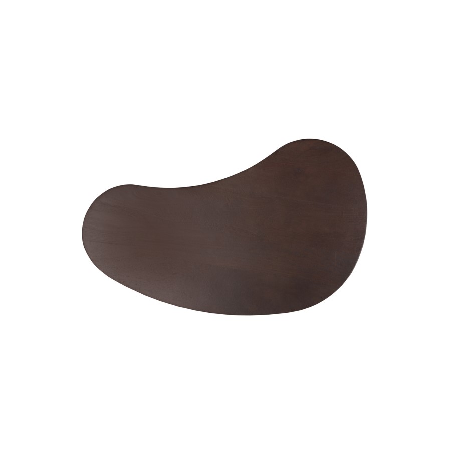 Kidney Shaped Walnut Nest of 2 Coffee Tables - Ivan