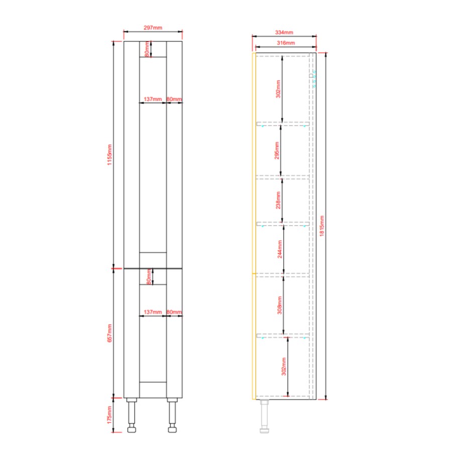 1800mm Beige Toilet and Sink Unit with Storage Units & Chrome Fittings - Vancouver